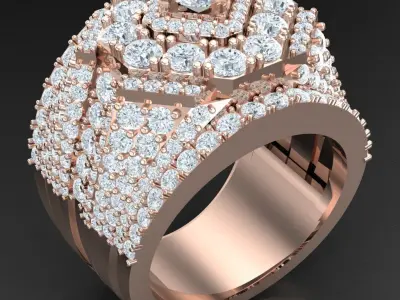 Luxury Men Rings Designs 4MR080 3D print model