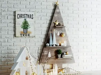 Christmas decor set 3D model