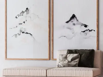 Set of large wall paintings  560 3D model
