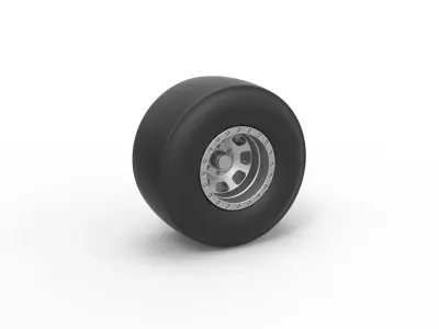 Dragster rear wheel Scale 1 to 25 3D print model