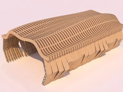 0054 - Parametric Shaded Pathway 3D model