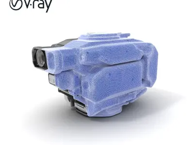 SciFi Surveillance Drone Camera Model Pack Low-poly 3D model