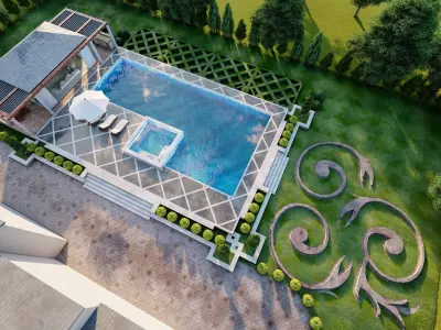 underground swimming pool 3d model lumion model 3D model