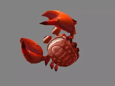 Cartoon Crab Low-poly 3D model purchase
