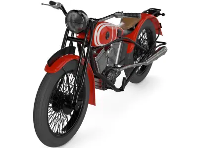 Cruiser Motorcycle 3D model