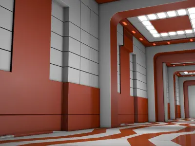 Apartment Corridor 3D model