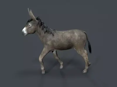 donkey Low-poly 3D model