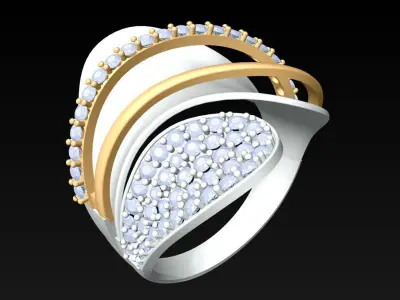 Diamond Ring - Womens Rings - N21154 3D print model