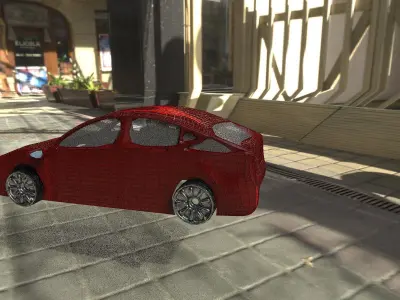 new car Low-poly 3D model