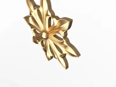 Rosette Carved Decoration CNC 025 Low-poly 3D model
