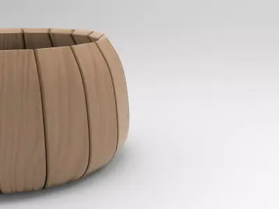 Besa Plant Pot Low-poly 3D model