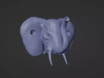 Elephant Wall Hook 3D print model