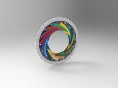 diaphragm colorful circle 3D model