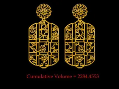 Fancy Earring - 010 3D print model