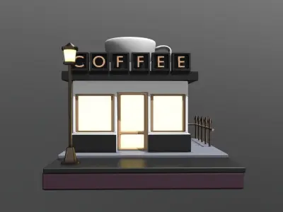 Shop - Free model Free low-poly 3D model