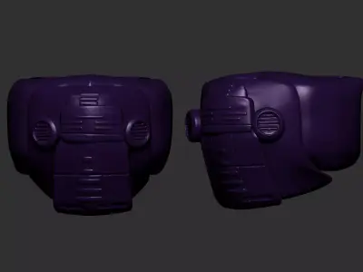 helmet high poly sculpt 3d printable  3D model 22