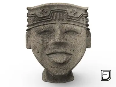 Happy Face From The Olmeca Culture 3D model