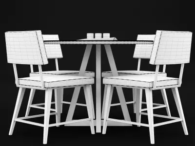 Table and chair 3D model