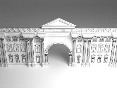 English Facade 3D model