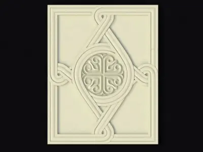 Central decor ornament for furniture 3D model 275