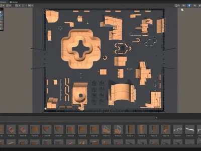 Skate Park Builder and BMX - Pack Low-poly 3D model