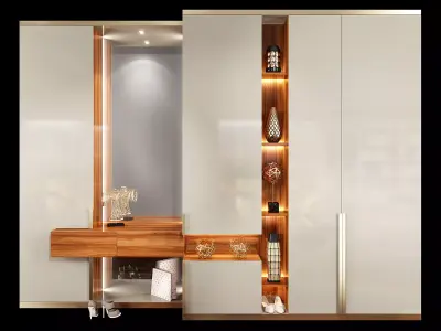 Wardrobe hallway composition set 01 3D model