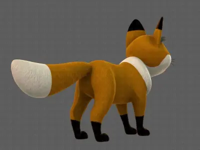 Dog base cartoonV10 Low-poly 3D model