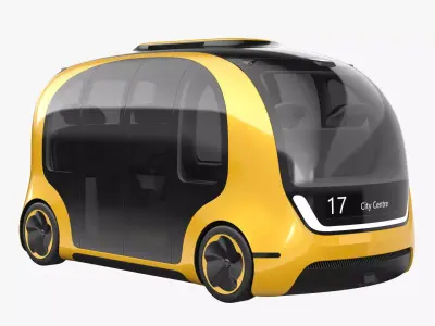 Self-Driving Shuttle Concept 3 3D model