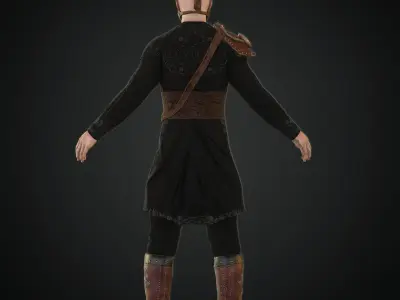  Steampunk rigged character Low-poly 3D model