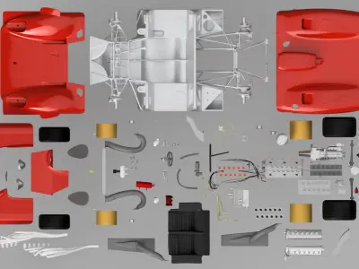 Ferrari 312 P Spyder Classic - Car Kit 3D print model