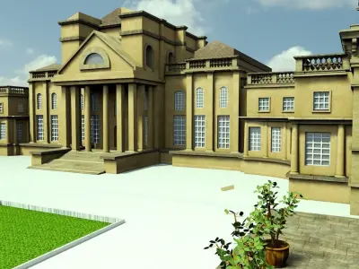 Blenheim Palace Low-poly 3D model