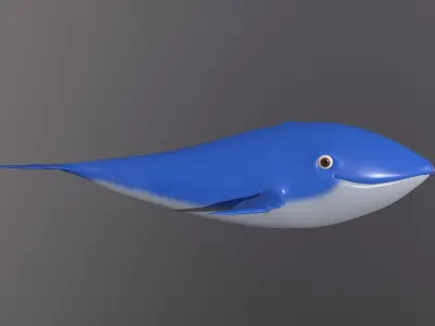 Cartoon  Whale 3D model