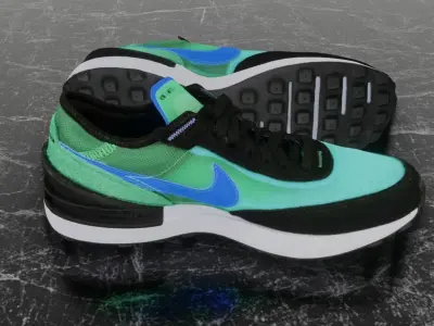 Nike 3D Shoes - GREEN - BLUE - NSW-WFFL1 Low-poly 3D model