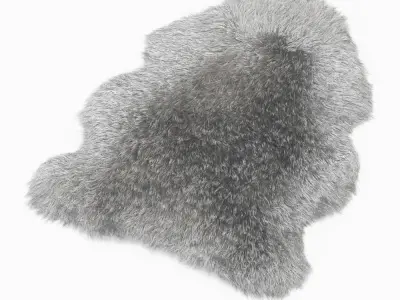 Sheepskin Rug -01 3D model