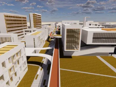 School - GLASS BRIDGE 3D model