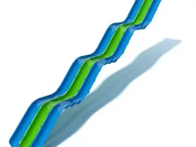 Plastic Water Slide 3D model