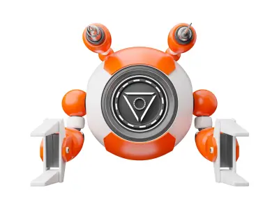 Maintenance robot Low-poly 3D model