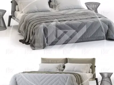 Bonaldo Kriss Bed No2 3D model