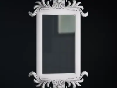 French 19th Century Louis XVI Style Giltwood Classical Mirror 3D model