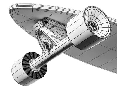 Longboard Termit Pin Tail 2 3D model