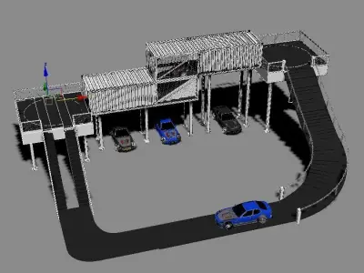 Car test drive route 3D model