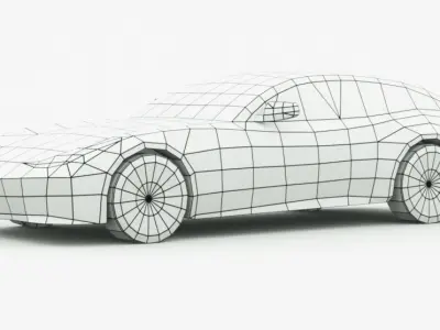 Generic Supercar v18 Low-poly 3D model