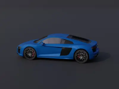 Audi R8 Low-poly 3D model