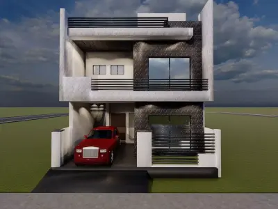 Exterior Design Modeling  of a House 3D model