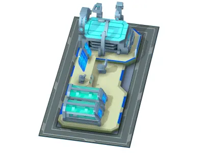 isometrical medical room hospital 02 Low-poly 3D model