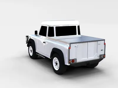 Land Rover Defender 90 Pick Up rev 3D model