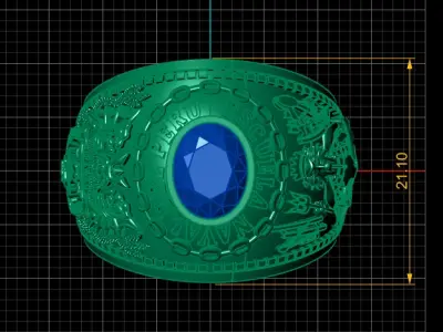 US NAVY RING 3D PRIINTABLE MODEL  3D print model