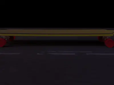 skate board Low-poly 3D model