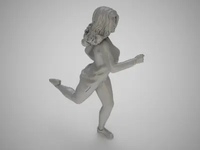 Jogging woman running 3D print model