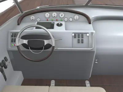 Luxury Speedboat Low-poly PBR Low-poly 3D model